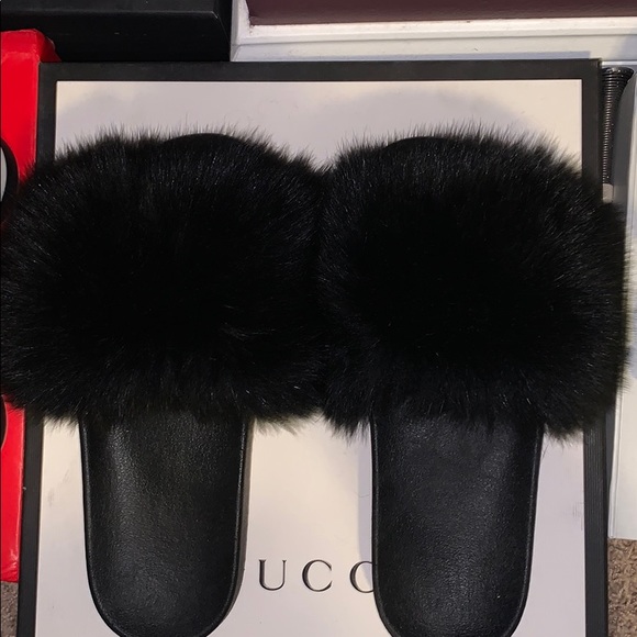Real fur slides - Picture 5 of 9